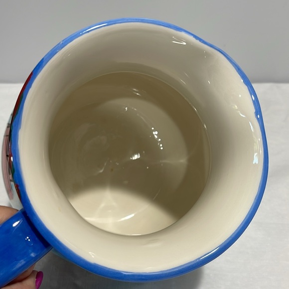 Italian hand-painted belly pitcher Ravello Collection ceramic glazed sea theme - Picture 8 of 14